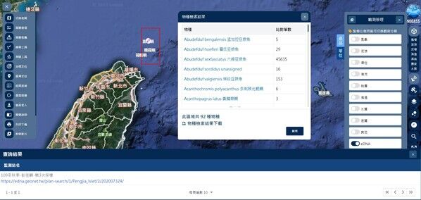 109年9月北方三島訪查首次以環境DNA調查所發現彭佳嶼92種魚類